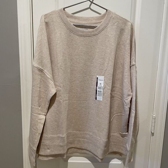 Time And Tru Crew neck Sweatshirt Women’s Size XXL 20 NEW Beige - Picture 1 of 9